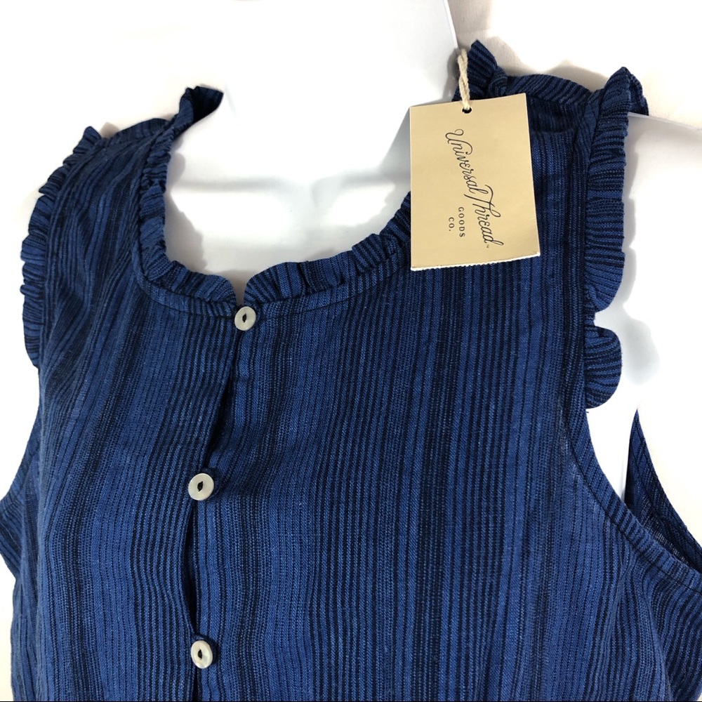🌿NWT Universal Thread Linen Flutter Sleeve Top